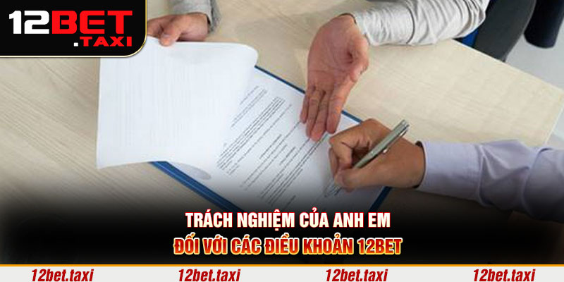 Trách nghiệm của anh em đối với các điều khoản 12BET